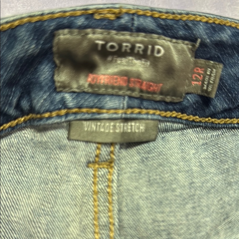 Torrid BF Straight Blue Denim Vintage Stretch Jeans sku#15872111